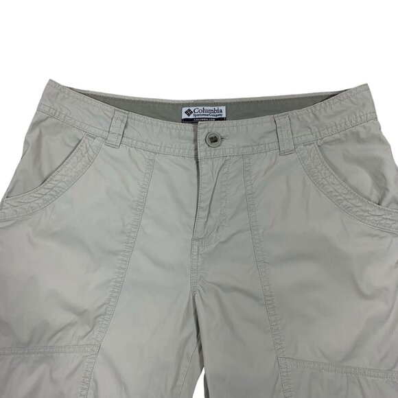 COLUMBIA Woman’s Cargo Capri cropped Pants beige  sz 6 - Picture 11 of 14